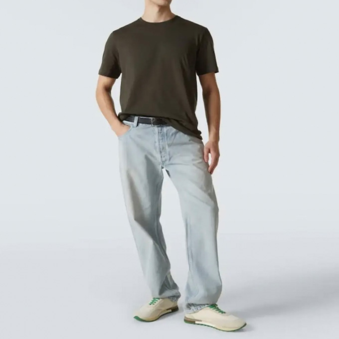 loro piana crew neck cotton short‑sleeve t‑shirt